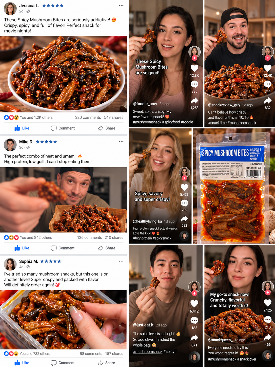 🌶️🌶️MEDIUM HEAT | Spicy Wild Mushrooms | Crispy yet chewy—simply irresistible-III