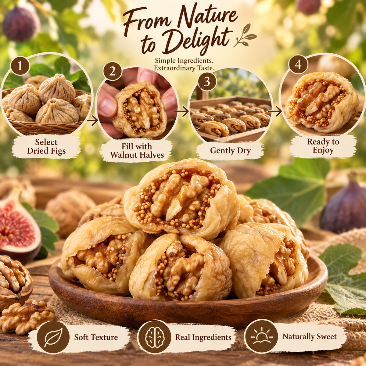 🌰 SUGAR-FREE FIG STUFFED WALNUTS -KPL