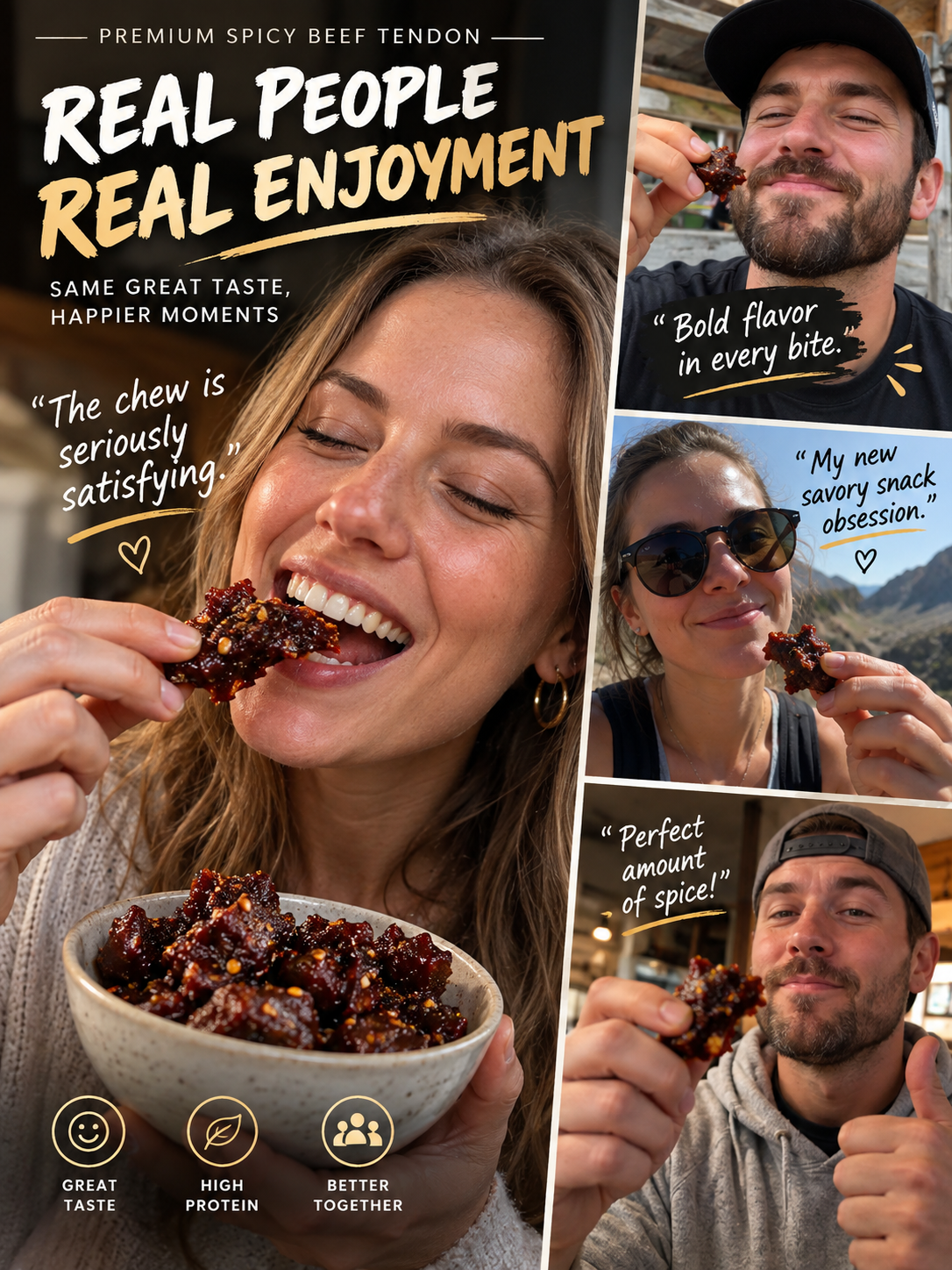 🌶️MILD |🐮Spicy & Chewy Beef Tendon Bites | Deeply Savory & Totally Irresistible -III